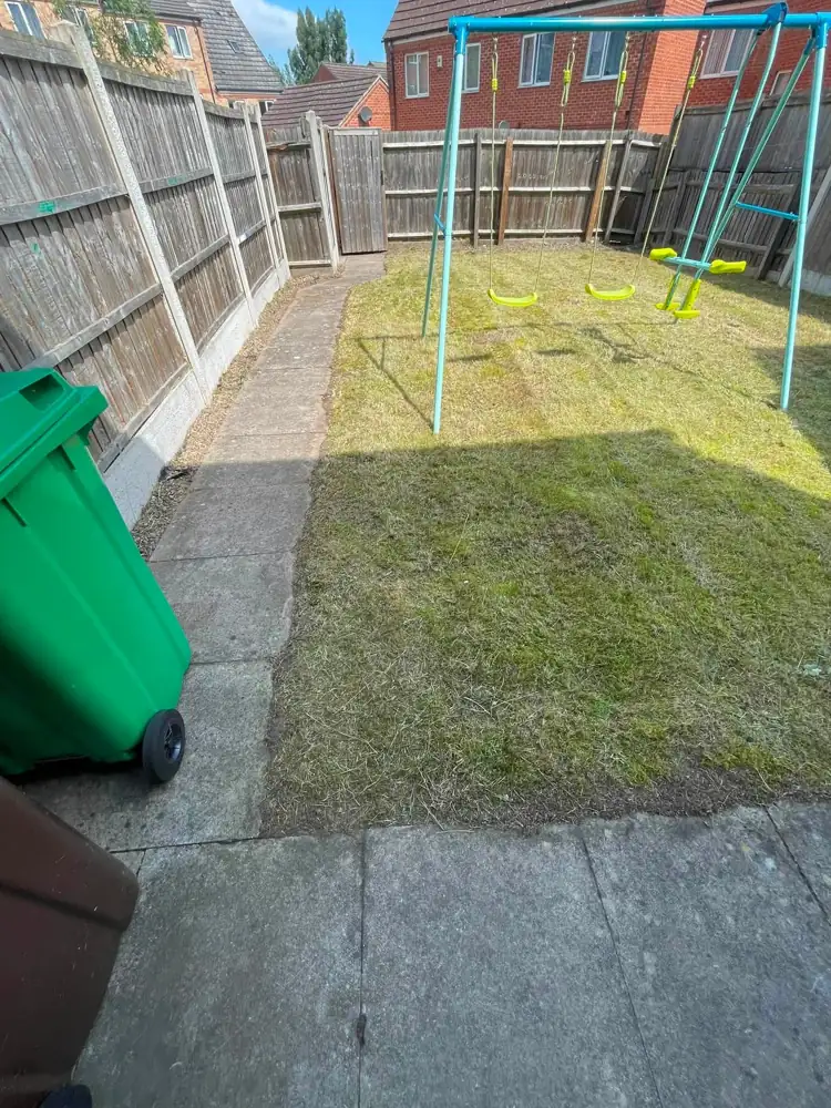 After: cut and tidy family lawn